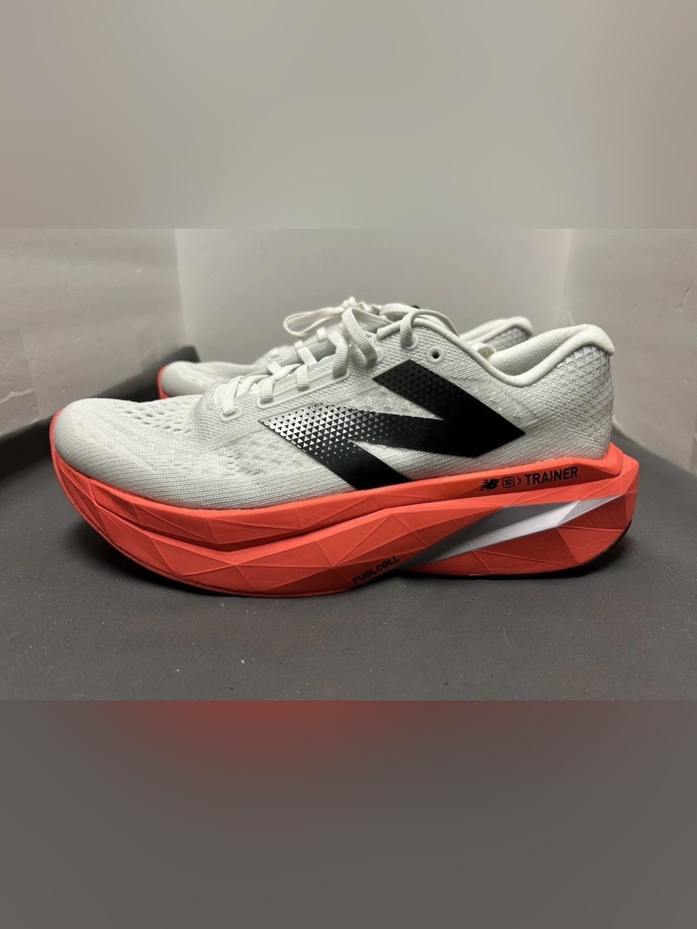 New Balance FuelCell SuperComp Trainer Size 12 Sea Salt Red Black Men's Sneakers